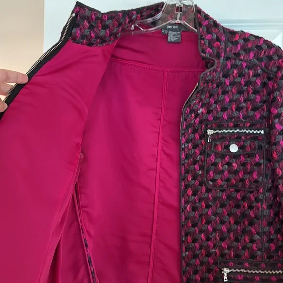 Per Se Pink and Black Blazer- size 12 - Picture 5 of 6